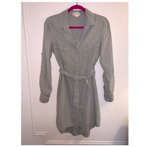 Cloth and Stone sage green shirt dress